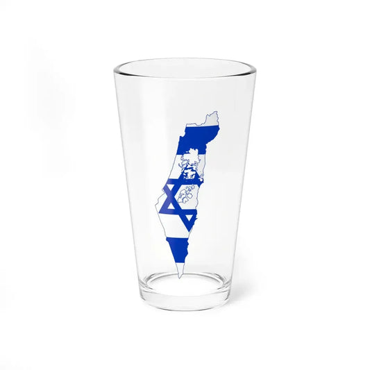 Israel Flag-map including Area C (Israel) Pint Glass 16oz 16oz - Go Mug Yourself
