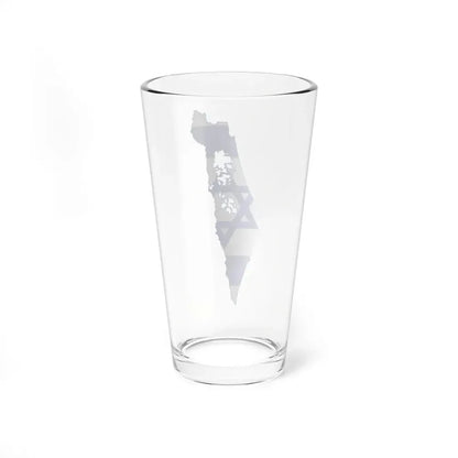 Israel Flag-map including Area C (Israel) Pint Glass 16oz - Go Mug Yourself