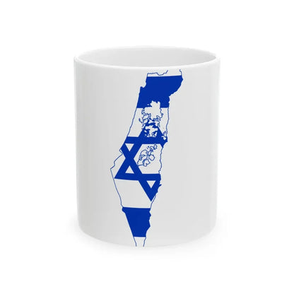 Israel Flag-map including Area C (Israel) White Coffee Mug 11oz - Go Mug Yourself