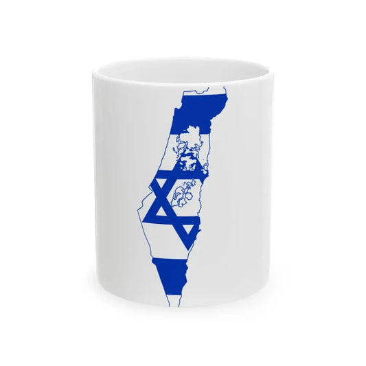 Israel Flag-map including Area C (Israel) White Coffee Mug 11oz - Go Mug Yourself