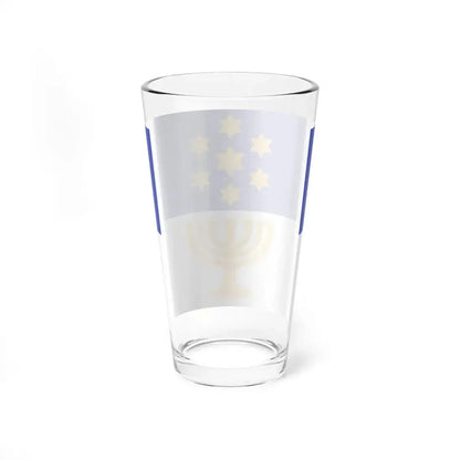 Israel Flag Proposal No.58 by Benyamin Bergi (Israel) Pint Glass 16oz - Go Mug Yourself