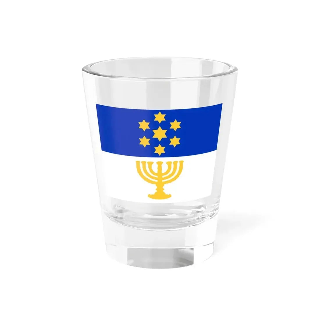 Israel Flag Proposal No.58 by Benyamin Bergi (Israel) Shot Glass 1.5oz 1.5oz - Go Mug Yourself