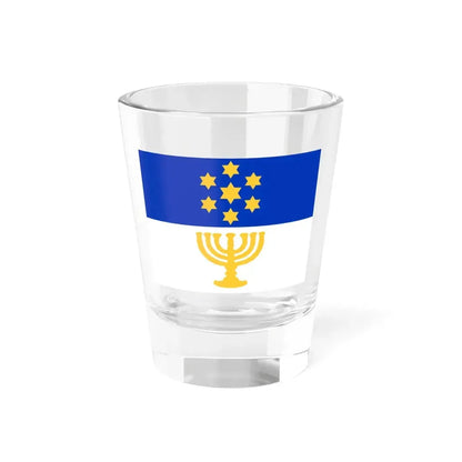 Israel Flag Proposal No.58 by Benyamin Bergi (Israel) Shot Glass 1.5oz 1.5oz - Go Mug Yourself