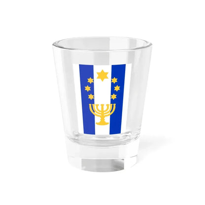 Israel Flag Proposal No.61 by Nissim Shtrick (Israel) Shot Glass 1.5oz 1.5oz - Go Mug Yourself
