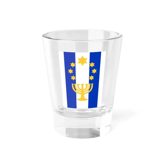 Israel Flag Proposal No.61 by Nissim Shtrick (Israel) Shot Glass 1.5oz 1.5oz - Go Mug Yourself