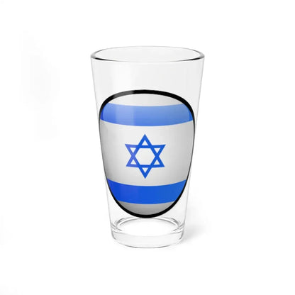 Israel Flag Round (Israel) Pint Glass 16oz 16oz - Go Mug Yourself