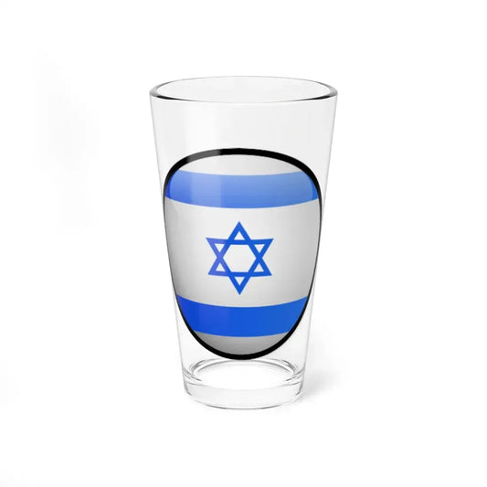Israel Flag Round (Israel) Pint Glass 16oz 16oz - Go Mug Yourself
