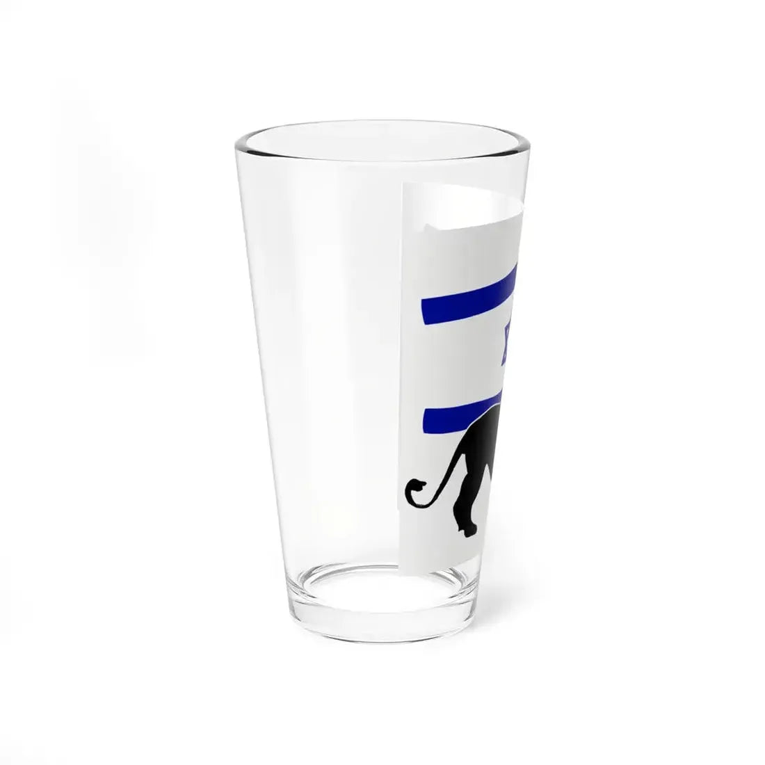אריה ודגל ישראל (Israel) Pint Glass 16oz - Go Mug Yourself