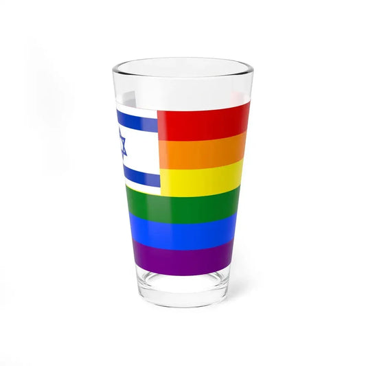 Israel-rainbow-flag (Israel) Pint Glass 16oz 16oz - Go Mug Yourself