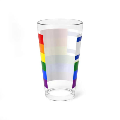 Israel-rainbow-flag (Israel) Pint Glass 16oz - Go Mug Yourself