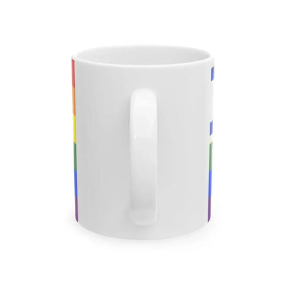 Israel-rainbow-flag (Israel) White Coffee Mug - Go Mug Yourself