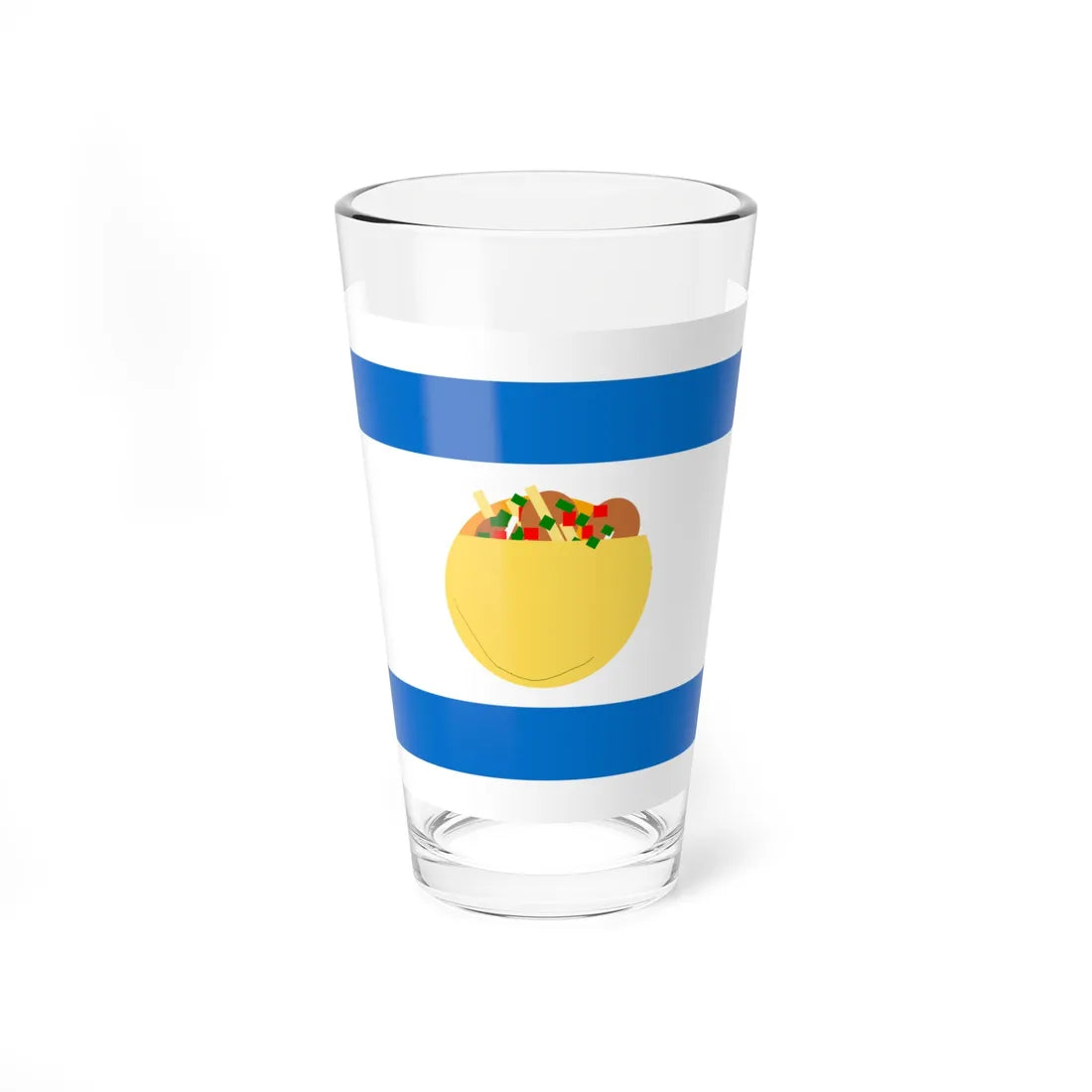 Israeli Falafel Flag 2 (Israel) Pint Glass 16oz 16oz - Go Mug Yourself