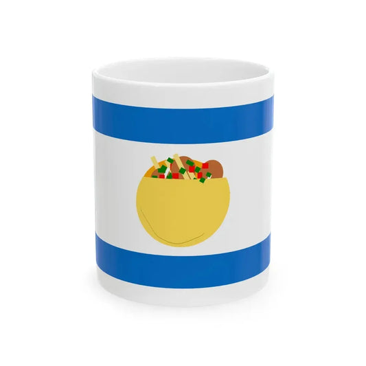 Israeli Falafel Flag 2 (Israel) White Coffee Mug 11oz - Go Mug Yourself
