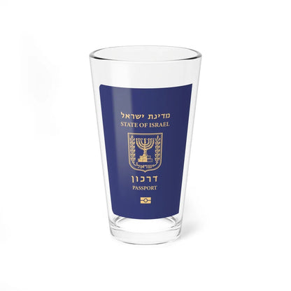 Israeli Passport - Pint Glass 16oz-16oz-Go Mug Yourself