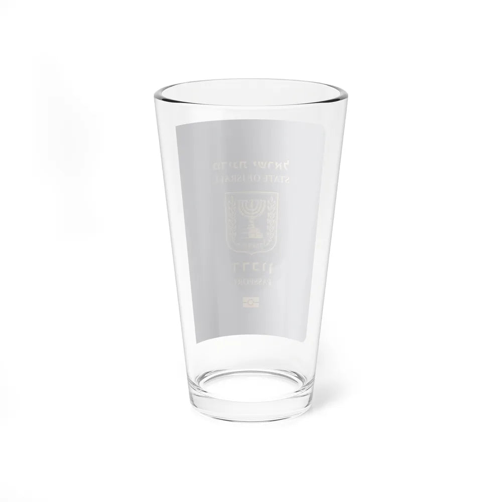 Israeli Passport - Pint Glass 16oz-Go Mug Yourself