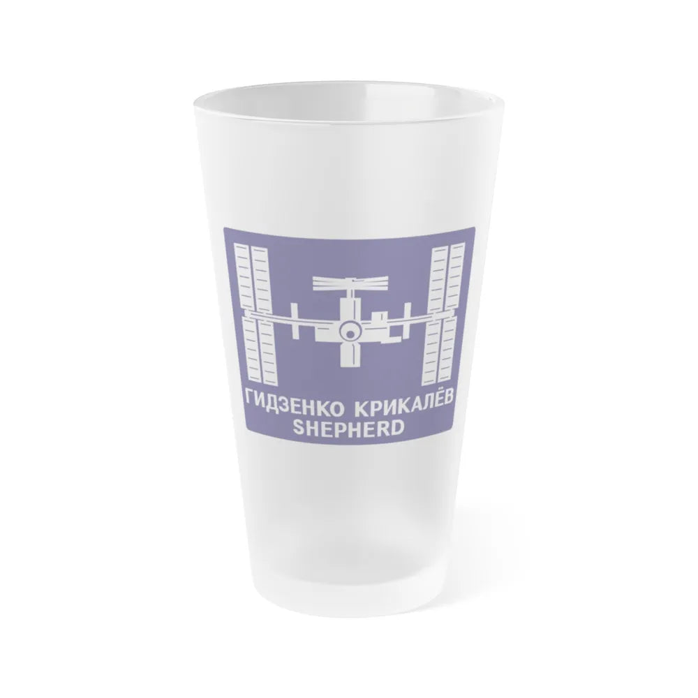 ISS Expedition 1 (NASA) Frosted Pint Glass 16oz-Go Mug Yourself