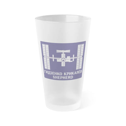 ISS Expedition 1 (NASA) Frosted Pint Glass 16oz-Go Mug Yourself