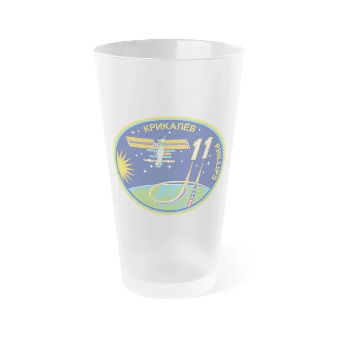 ISS Expedition 11 (NASA) Frosted Pint Glass 16oz Default Title - Go Mug Yourself