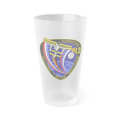 ISS Expedition 13 (NASA) Frosted Pint Glass 16oz-Go Mug Yourself