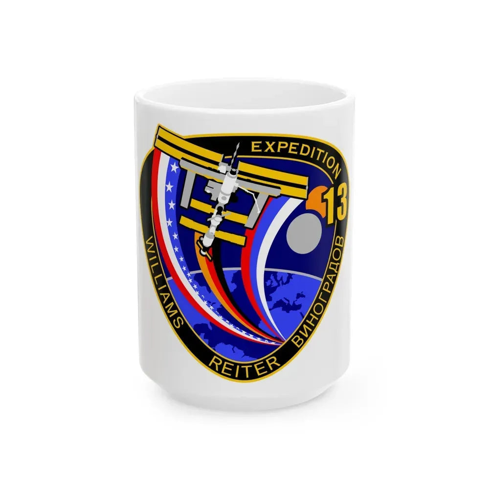 ISS Expedition 13 (NASA) White Coffee Mug 15oz - Go Mug Yourself