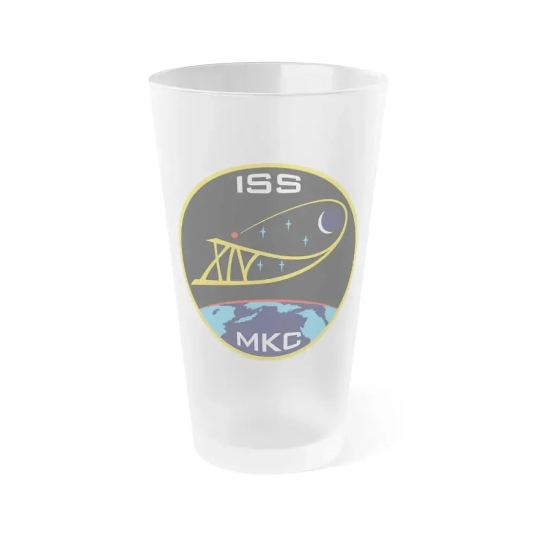ISS Expedition 14 (NASA) Frosted Pint Glass 16oz Default Title - Go Mug Yourself