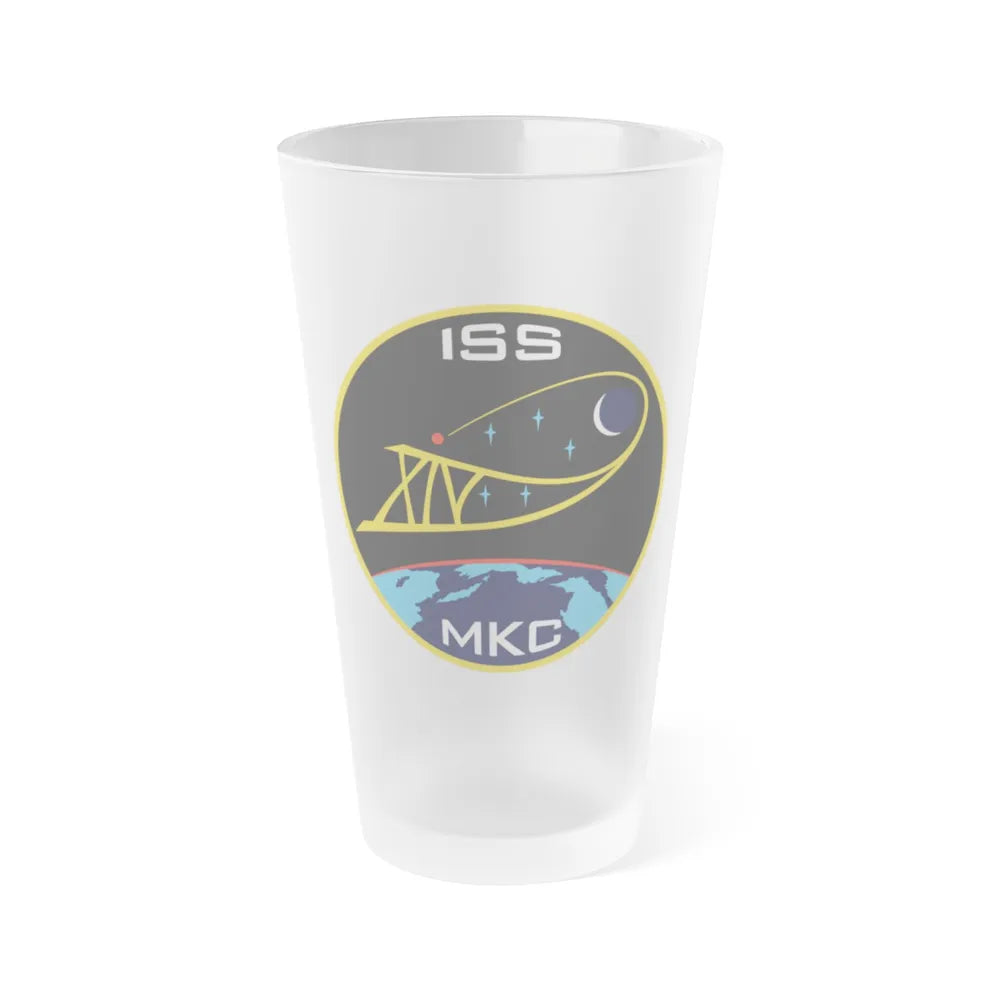 ISS Expedition 14 (NASA) Frosted Pint Glass 16oz-Go Mug Yourself