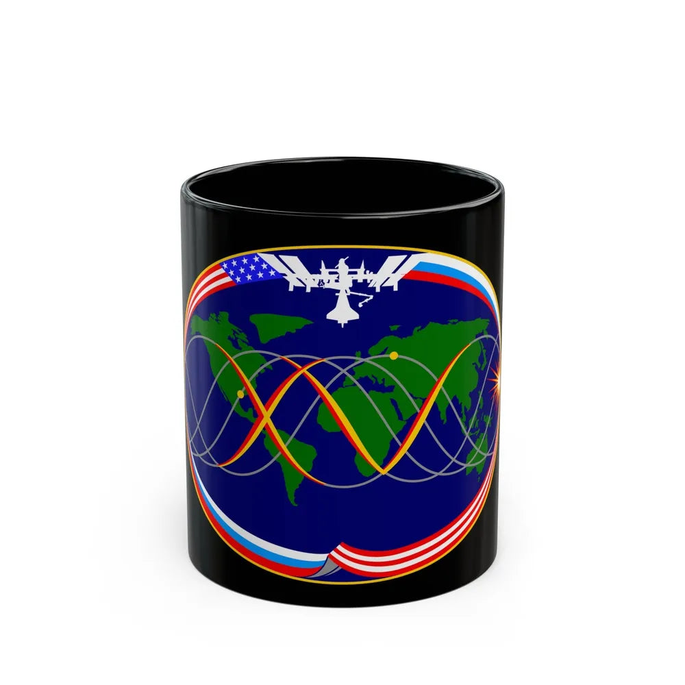 ISS Expedition 15 (NASA) Black Coffee Mug-11oz-Go Mug Yourself