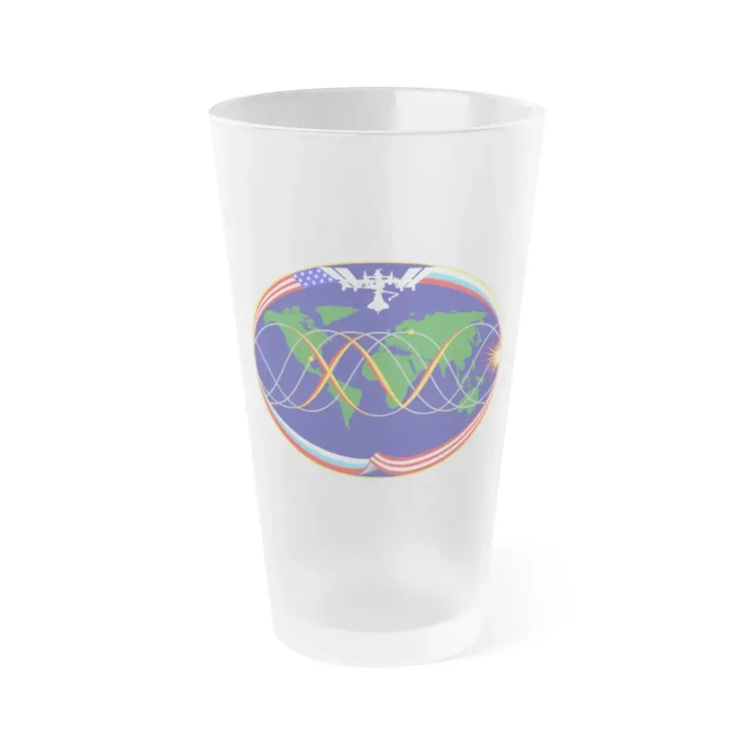 ISS Expedition 15 (NASA) Frosted Pint Glass 16oz Default Title - Go Mug Yourself