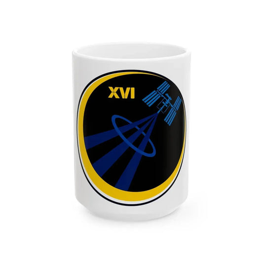 ISS Expedition 16 (NASA) White Coffee Mug 15oz - Go Mug Yourself