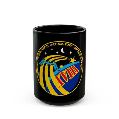ISS Expedition 18 (NASA) Black Coffee Mug 15oz - Go Mug Yourself