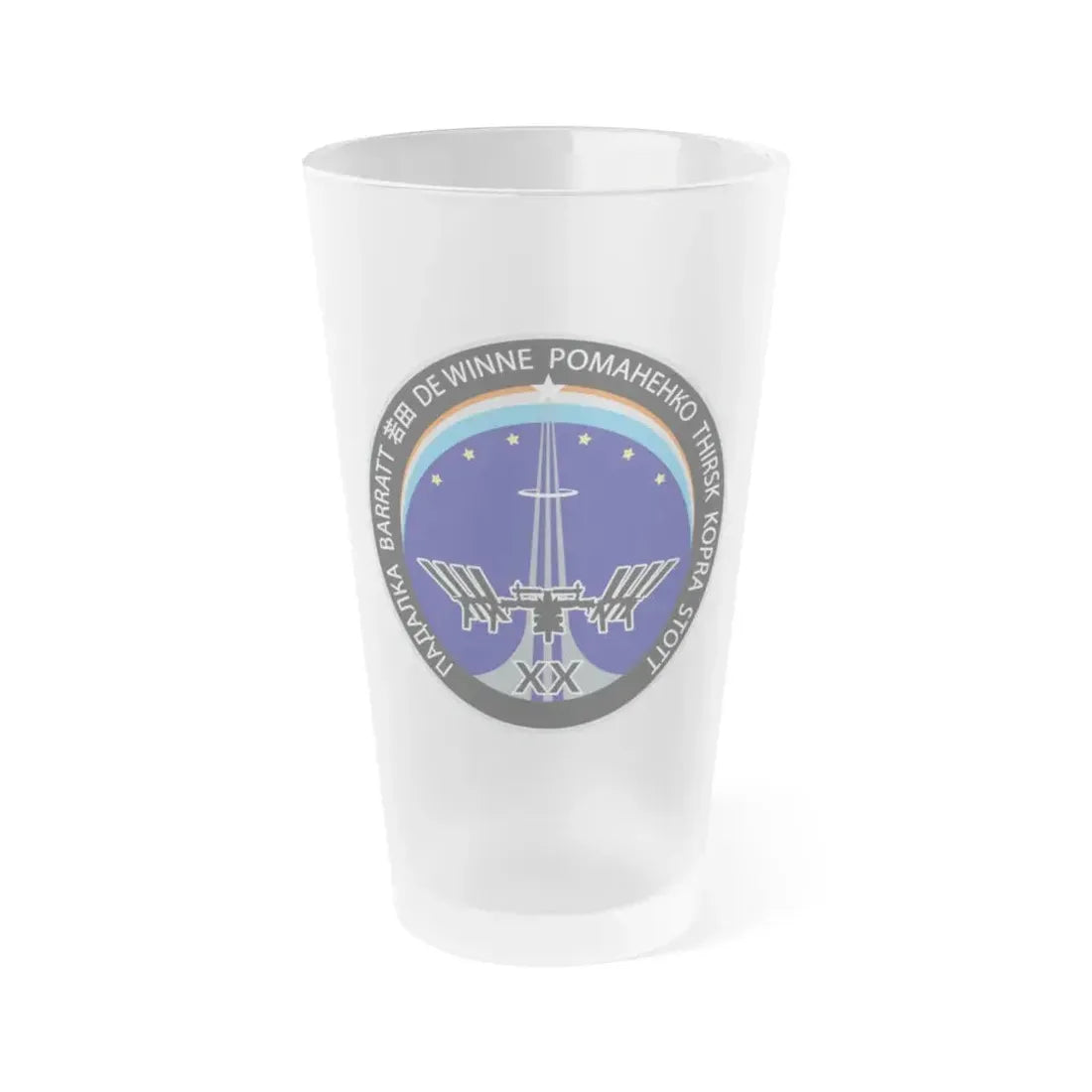 ISS Expedition 20 (NASA) Frosted Pint Glass 16oz Default Title - Go Mug Yourself