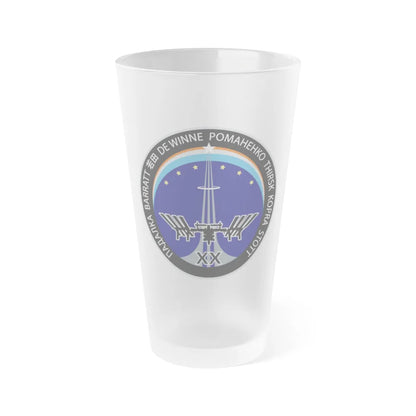 ISS Expedition 20 (NASA) Frosted Pint Glass 16oz-Go Mug Yourself