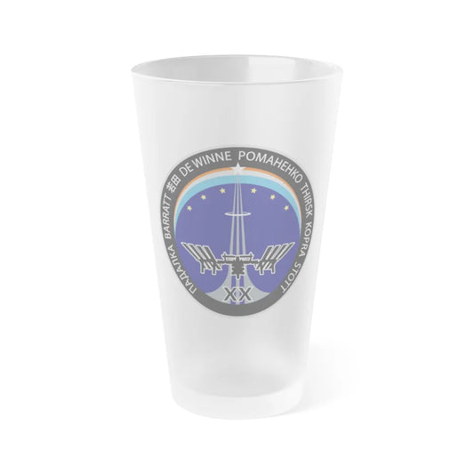 ISS Expedition 20 (NASA) Frosted Pint Glass 16oz-Go Mug Yourself