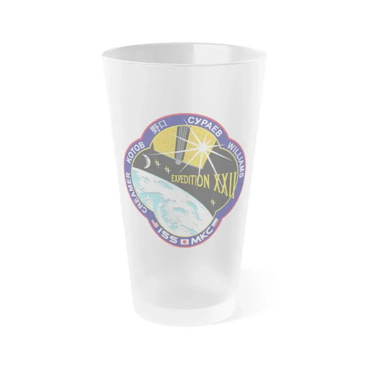 ISS Expedition 22 (NASA) Frosted Pint Glass 16oz Default Title - Go Mug Yourself