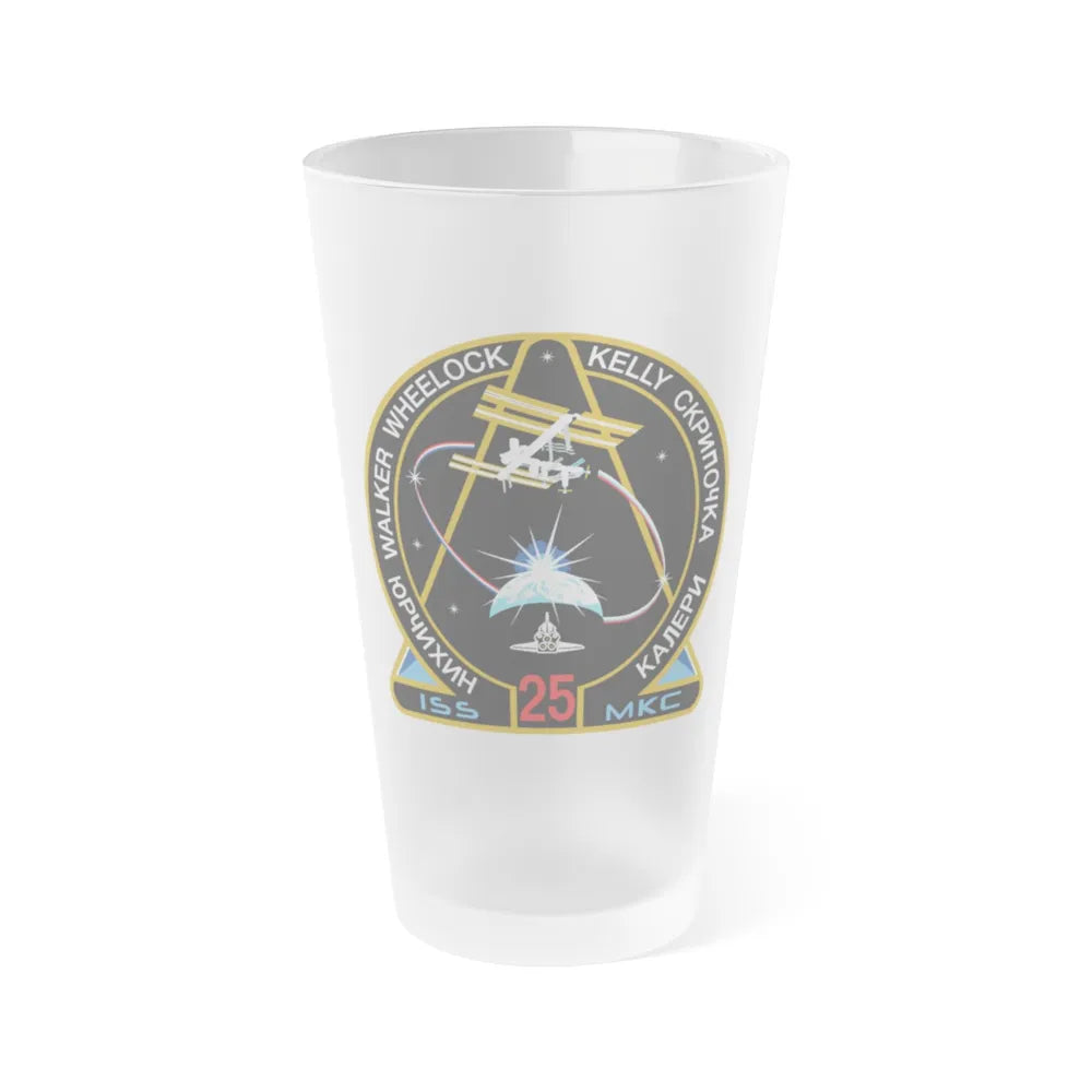 ISS Expedition 25 (NASA) Frosted Pint Glass 16oz-Go Mug Yourself