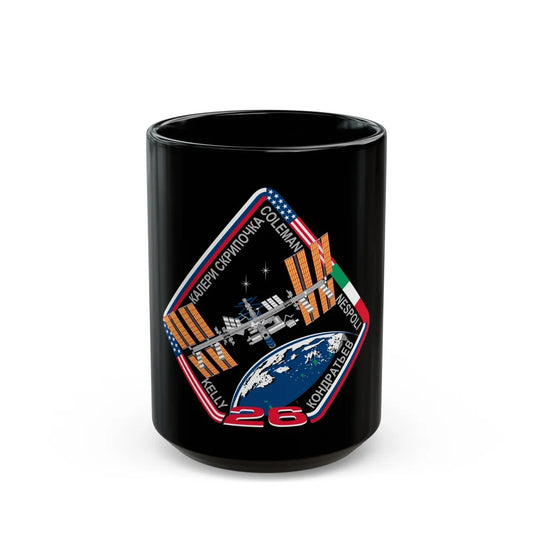 ISS Expedition 26 (NASA) Black Coffee Mug-15oz-Go Mug Yourself