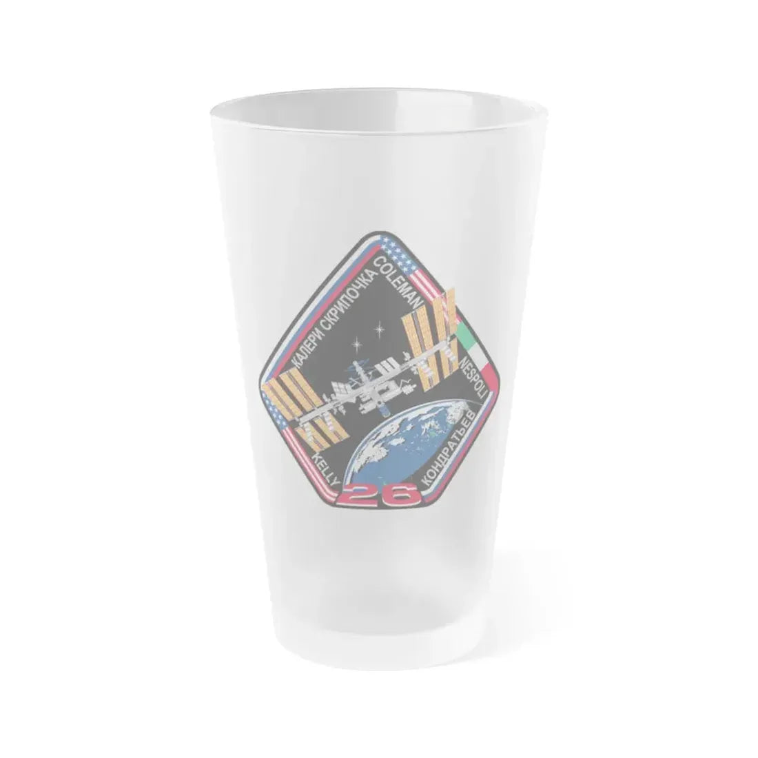 ISS Expedition 26 (NASA) Frosted Pint Glass 16oz Default Title - Go Mug Yourself