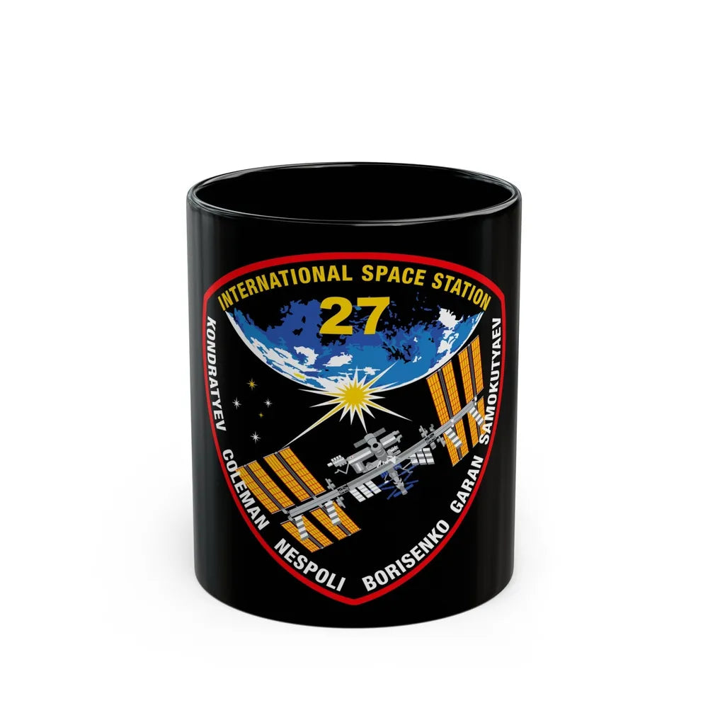 ISS Expedition 27 (NASA) Black Coffee Mug-11oz-Go Mug Yourself