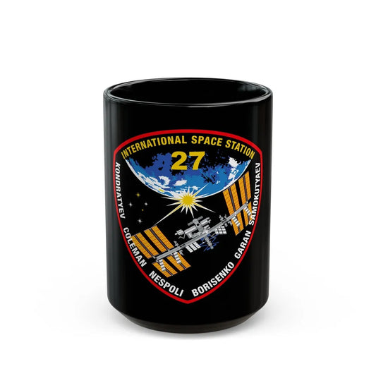 ISS Expedition 27 (NASA) Black Coffee Mug-15oz-Go Mug Yourself