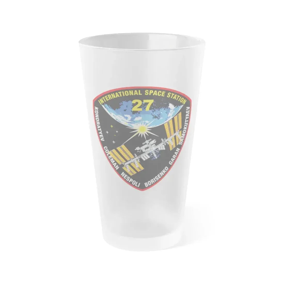 ISS Expedition 27 (NASA) Frosted Pint Glass 16oz Default Title - Go Mug Yourself