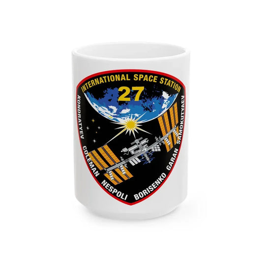 ISS Expedition 27 (NASA) White Coffee Mug 15oz - Go Mug Yourself
