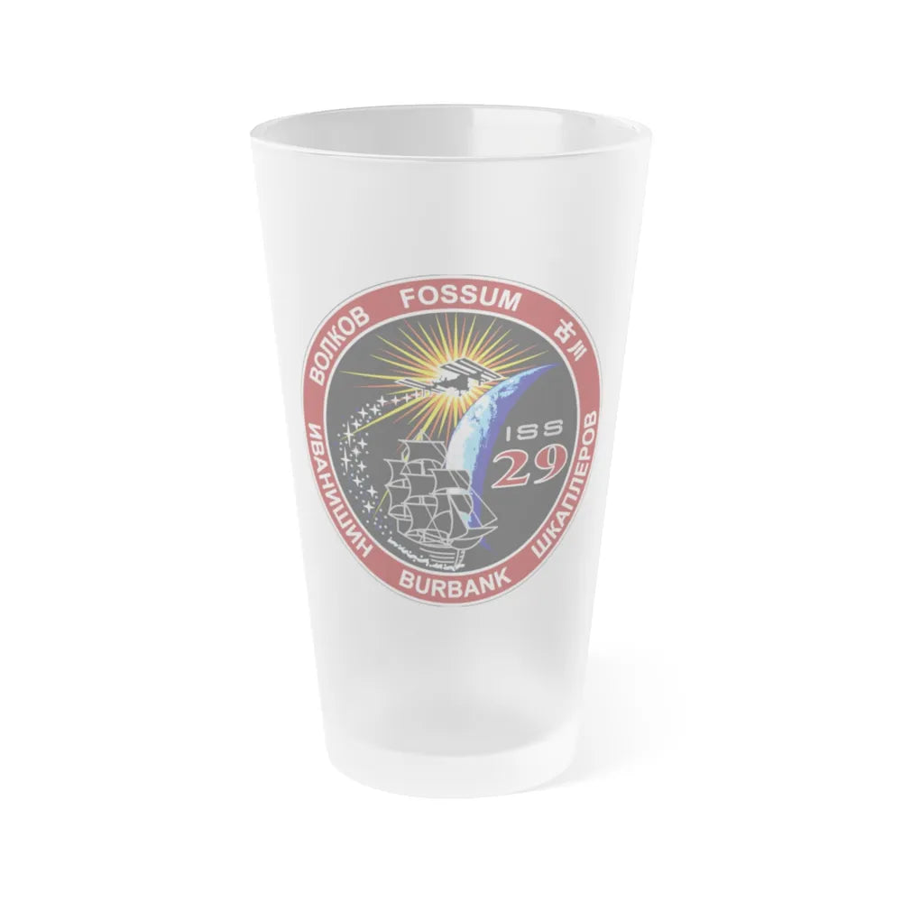 ISS Expedition 29 (NASA) Frosted Pint Glass 16oz-Go Mug Yourself