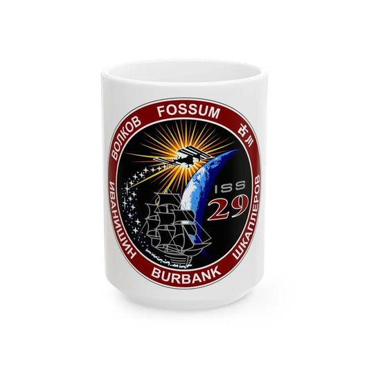 ISS Expedition 29 (NASA) White Coffee Mug 15oz - Go Mug Yourself