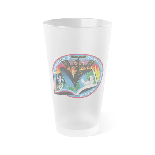 ISS Expedition 3 (NASA) Frosted Pint Glass 16oz-Go Mug Yourself