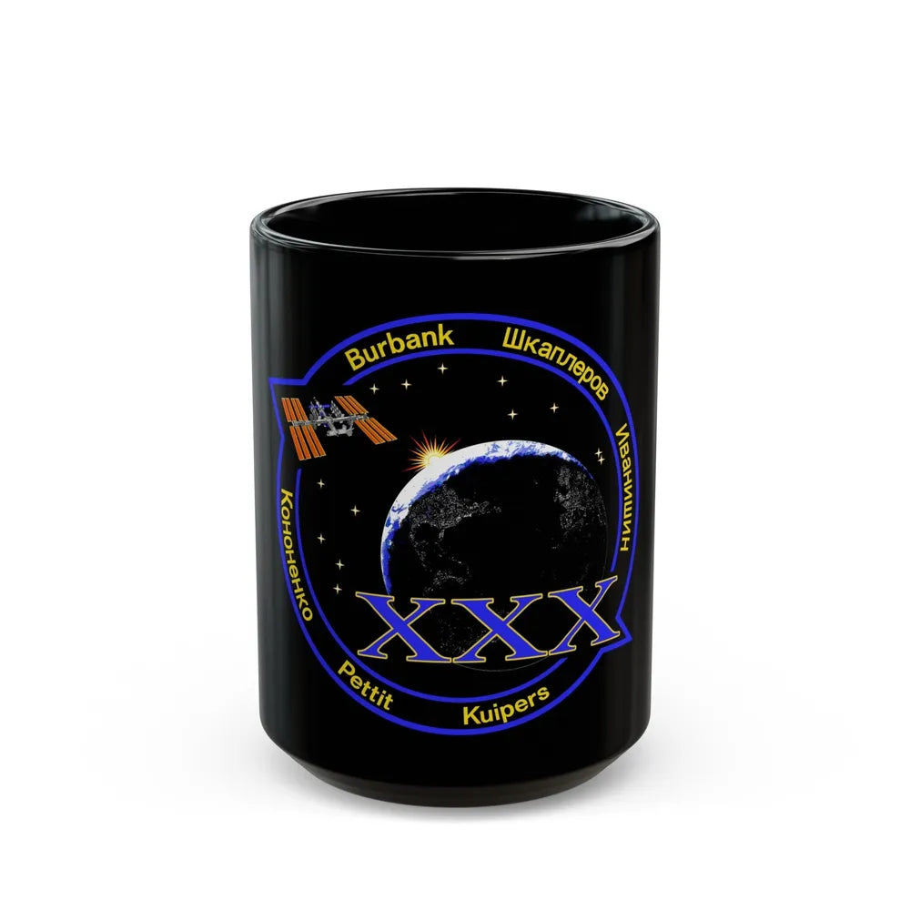 ISS Expedition 30 (NASA) Black Coffee Mug-15oz-Go Mug Yourself