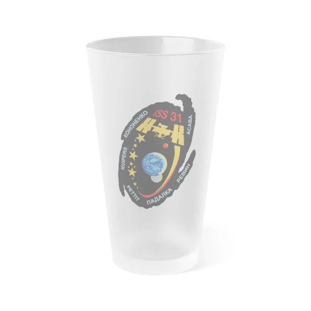 ISS Expedition 31 (NASA) Frosted Pint Glass 16oz-Go Mug Yourself