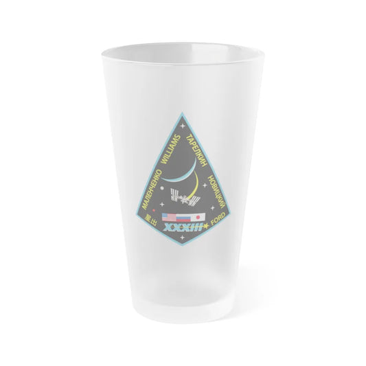 ISS Expedition 33 (NASA) Frosted Pint Glass 16oz-Go Mug Yourself