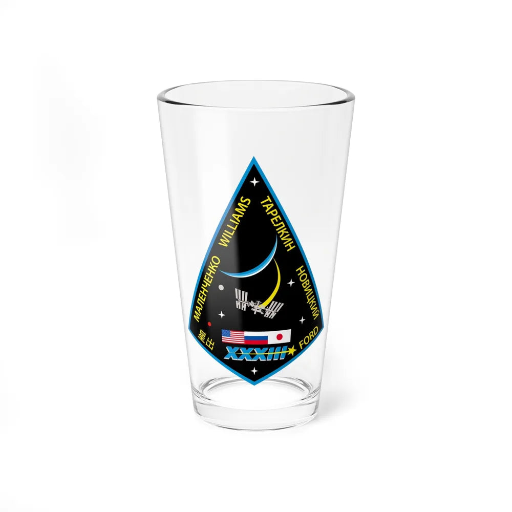 ISS Expedition 33 (NASA) Pint Glass 16oz-16oz-Go Mug Yourself