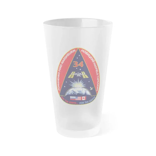 ISS Expedition 34 (NASA) Frosted Pint Glass 16oz Default Title - Go Mug Yourself