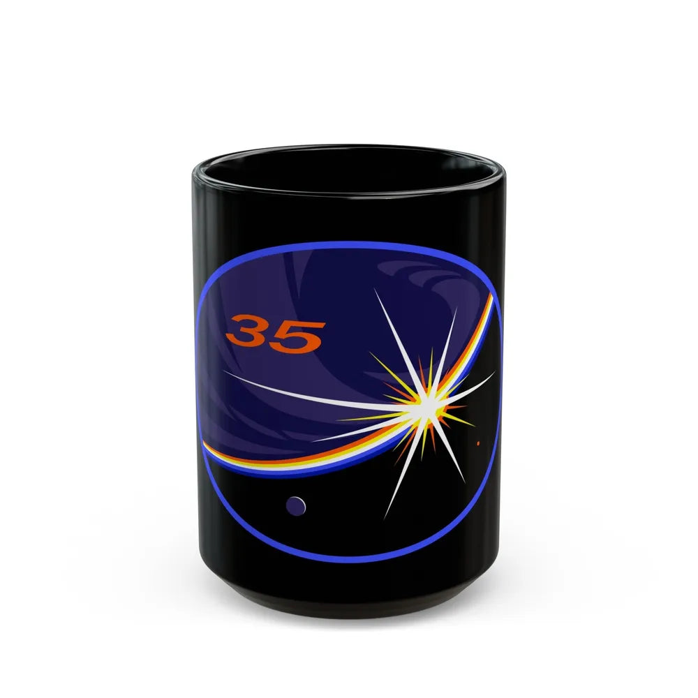 ISS Expedition 35 (NASA) Black Coffee Mug-15oz-Go Mug Yourself